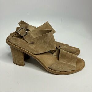 Officine Creative‎ tan leather sandals with block heel made in Italy size 38.5